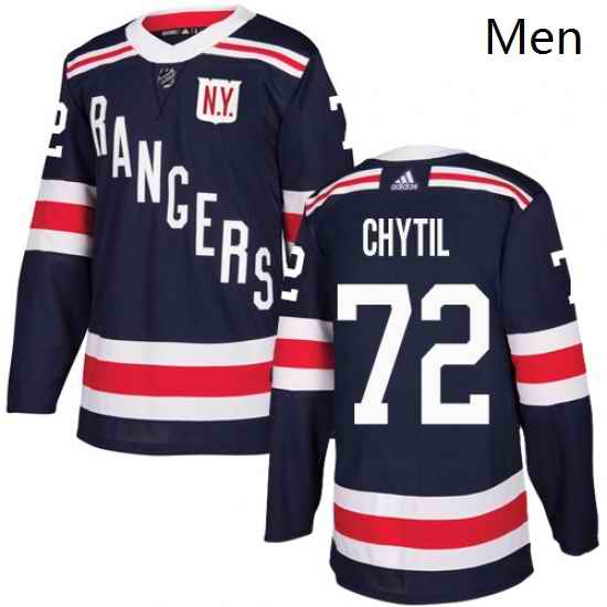 Mens Adidas New York Rangers 72 Filip Chytil Authentic Navy Blue 2018 Winter Classic NHL Jersey